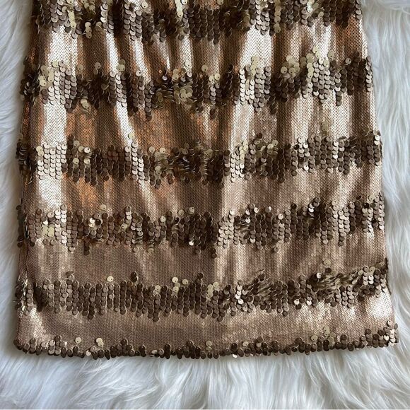 Black Swan Gold Sequined Cocktail Dress M - Picture 6 of 8